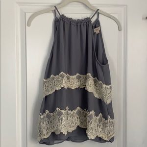 Ann Taylor Loft Lace Tank Top